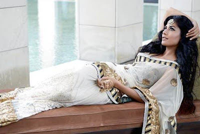 Chitrangada Singh in designer saree blouse
