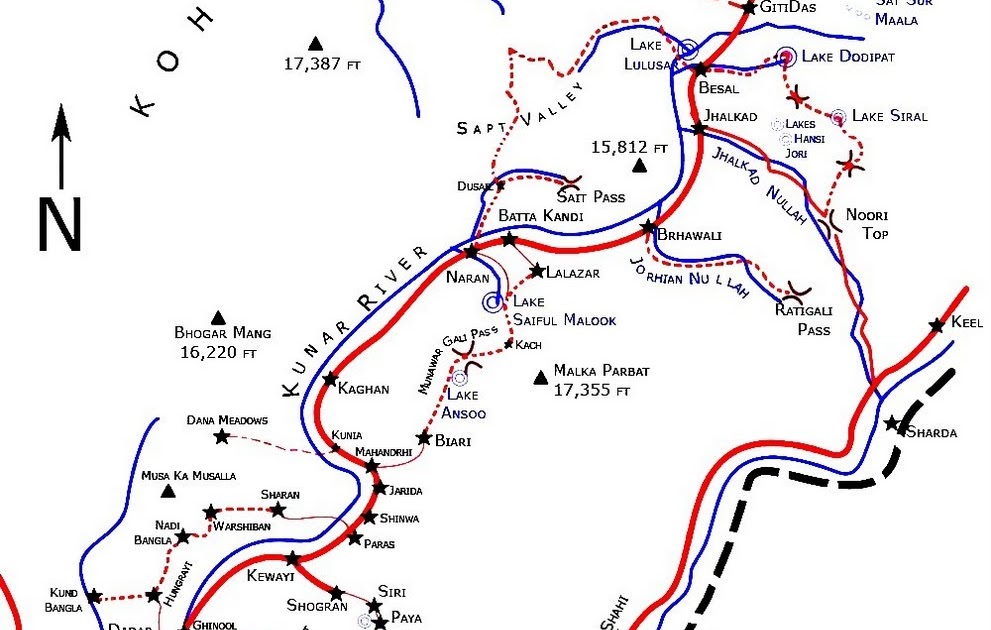 Hiking Pakistan: Kaghan Valley Map (Hiking Pakistan)