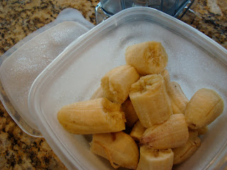 Frozen bananan chunks