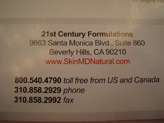 Skin MD Naturals business card - 11
