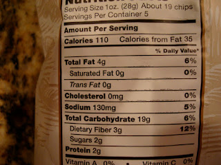 Nutrition Facts on Multigrain Chips - 23