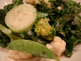 Close up of salad with Slaw Dressing