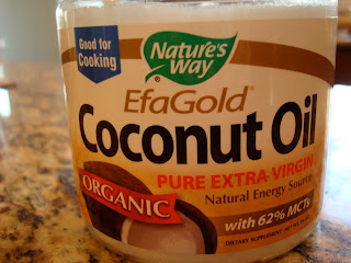 Container of coconut oil