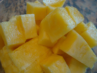 Diced up pineapple