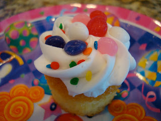 Close up of cupcake on plate