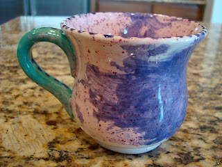 Backside of painted mug