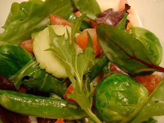 Green salad with vegetables with Slaw Dressing