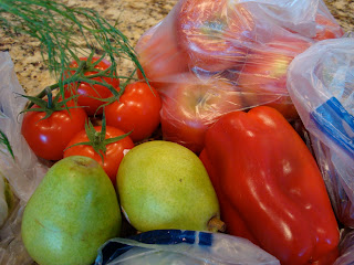 Various groceries on countertop