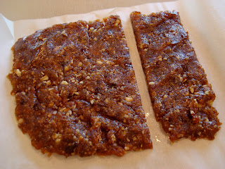 Raw Vegan Caramels being cut