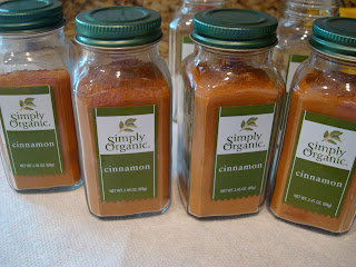 Four containers of cinnamon 