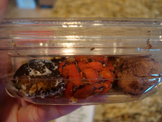 Side view of treats in package