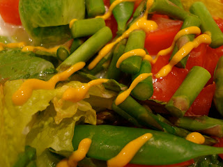 Salad with mustard drizzle