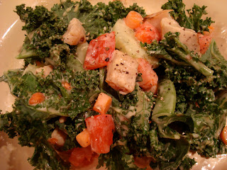Kale salad with mixed vegetables