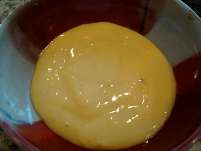 Close up of one bowl of Vegan Mango Banana Vanilla Softserve