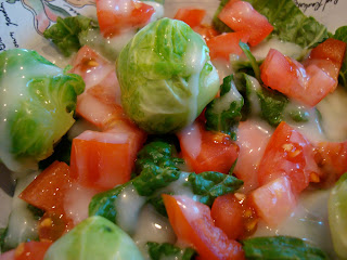 Green salad with mixed vegetables topped with Vegan Slaw Dressing - 26