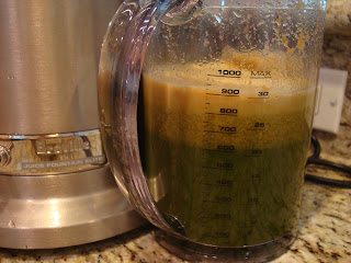 30 oz of green juice from juicer