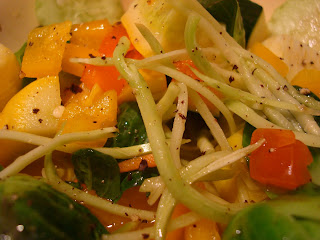 Broccoli slaw salad with mixed vegetables