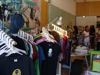 Inside All Vegan Store with shirts on racks - 35
