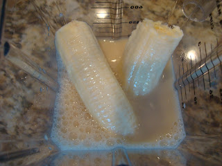 Banana, Almond Milk and Agave in blender - 3