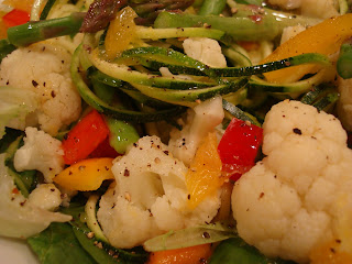 Up close of salad with spiralized noodles - 9