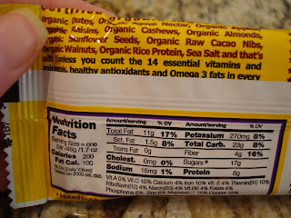 Nutritional facts for Pure Trailmix bar on package - 13