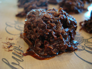 Close up of gooey melty chocolate macaroons - 19