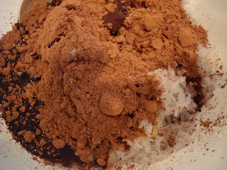 Ingredients for Raw Vegan Chocolate Mexican Wedding Cookies in bowl