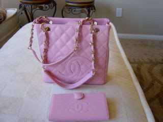 Pink Chanel bag and Wallet
