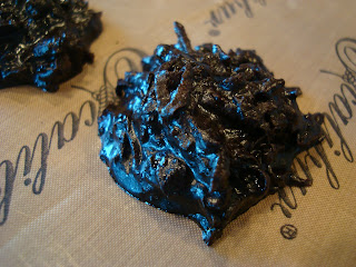 Overhead of Dark Chocolate Macaroon on dehydrator tray - 33