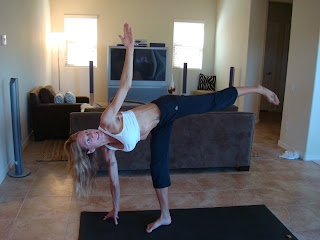 Woman doing Ardha Chandrasana yoga pose