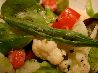 Close up of salad with Vegan Slaw Dressing