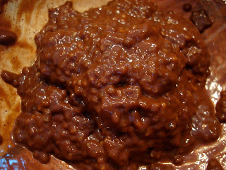 Up close of Chocolate Chia Seed Pudding