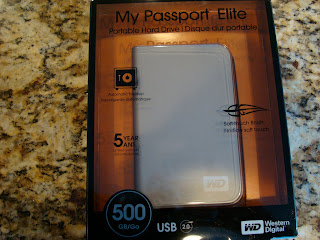 External hard drive in package