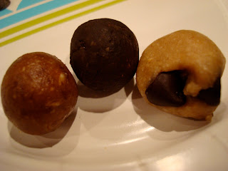 Close up of cookie dough balls on plate