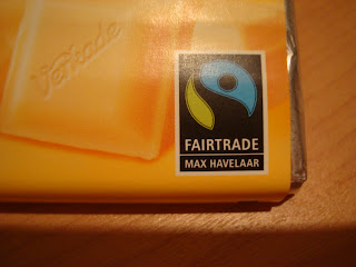 FairTrade label on chocolate bar