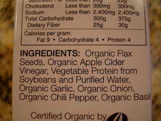 Ingredients on Flackers Crackers