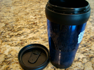 Re-Useable Coffee Mug with lid off on countertop