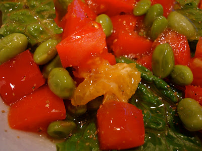 Salad with Orange Coconut Lemon Pepper Vinaigrette