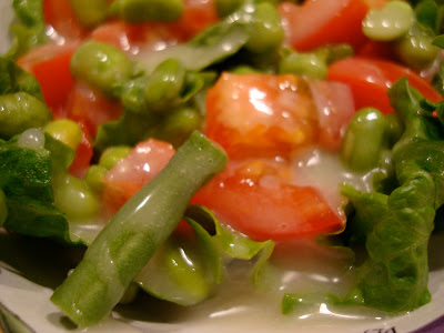 Edamame salad with Vegan Slaw Dressing