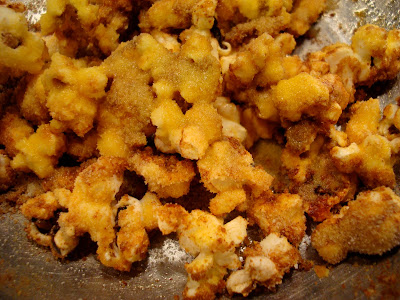 Close up of Cheezy Sweet Popcorn