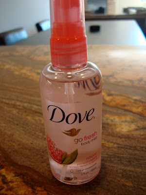 Bottle of Dove Body Spray