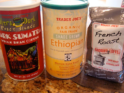 Three various coffees on countertop - 23