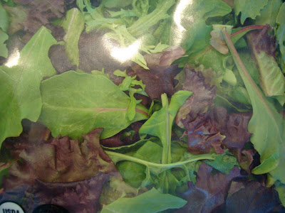 Close up of bag of Spring Mix