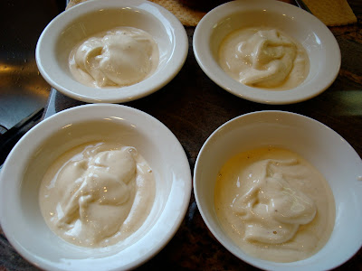 Banana Softserve in four bowls
