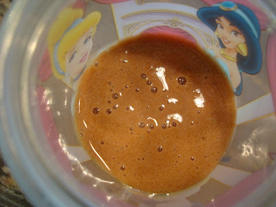 Overhead of Chocolate Princess Smoothie in princess cup
