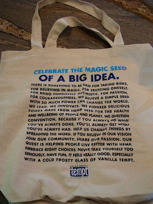 Hemp Bag with statement on back - 17