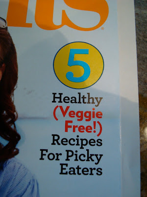 Article in magazine titled 5 Healthy (Veggie Free) Recipes for Picky Eaters