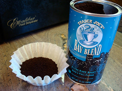 Bay Blend Coffee with grounds in filter