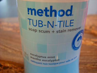 Close up of bottle of Method Tub-N-Time cleaner