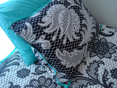 Close up of design on pillows